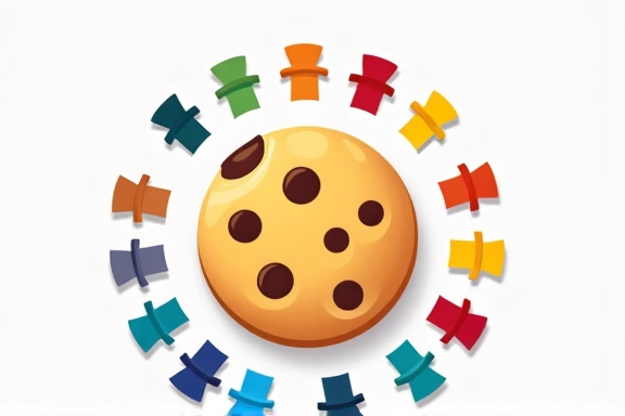 Illustration of a third-party cookie symbol