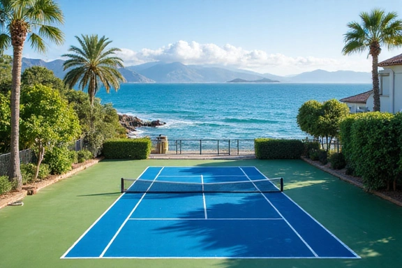 Exclusive tennis resort with ocean view
